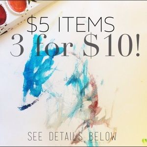 $5 items 3 for $10